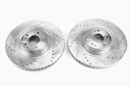 PowerStop Power Stop 12-16 Hyundai Equus Front Evolution Drilled & Slotted Rotors - Pair JBR1537XPR
