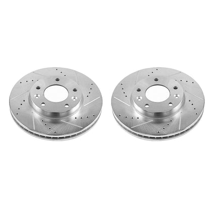 PowerStop Power Stop 03-05 Kia Sedona Front Evolution Drilled & Slotted Rotors - Pair JBR1549XPR