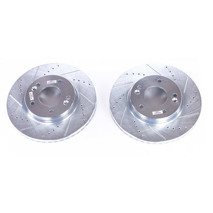 PowerStop Power Stop 11-19 Hyundai Elantra Front Evolution Drilled & Slotted Rotors - Pair JBR1564XPR