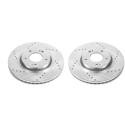 PowerStop Power Stop 12-16 Kia Sportage Front Evolution Drilled & Slotted Rotors - Pair JBR1567XPR