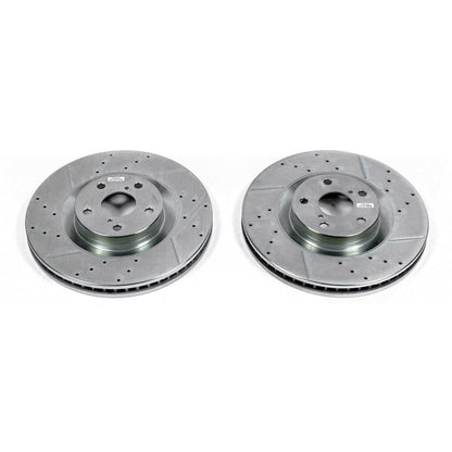 PowerStop Power Stop 16-17 Lexus GS200t Front Evolution Drilled & Slotted Rotors - Pair JBR1568XPR