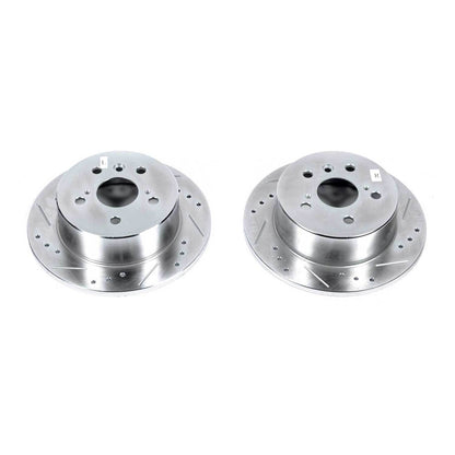 PowerStop Power Stop 13-18 Lexus ES300h Rear Evolution Drilled & Slotted Rotors - Pair JBR1576XPR