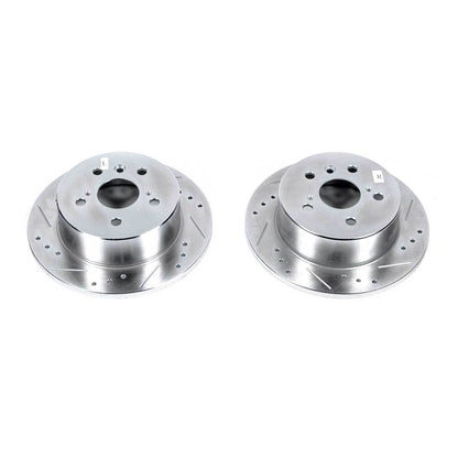 PowerStop Power Stop 13-18 Lexus ES300h Rear Evolution Drilled & Slotted Rotors - Pair JBR1576XPR