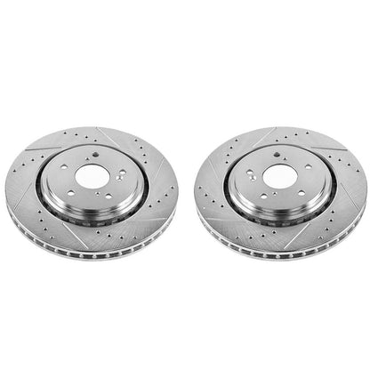PowerStop Power Stop 14-16 Acura MDX Front Evolution Drilled & Slotted Rotors - Pair JBR1589XPR