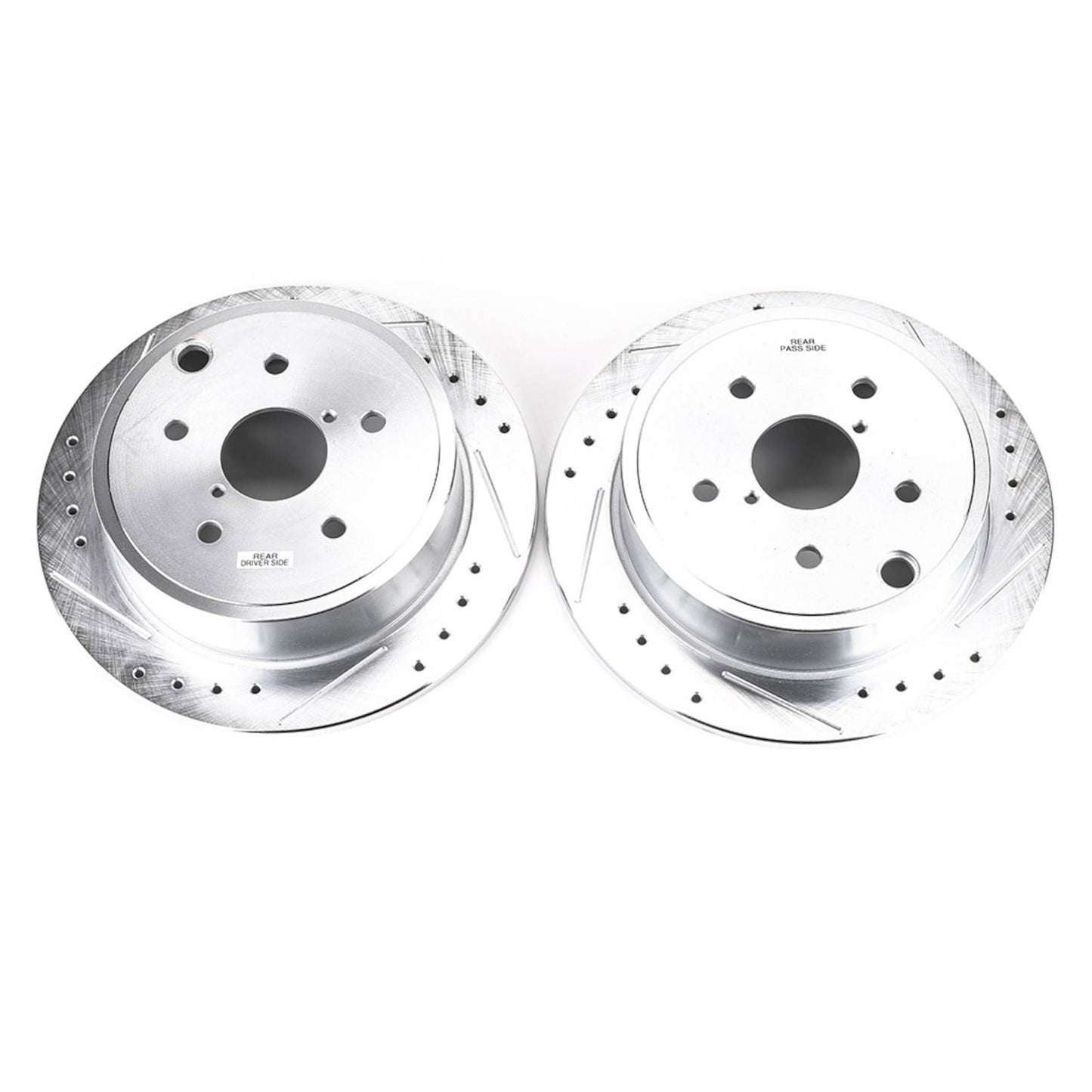 PowerStop Power Stop 15-19 Subaru WRX Rear Evolution Drilled & Slotted Rotors - Pair JBR1701XPR