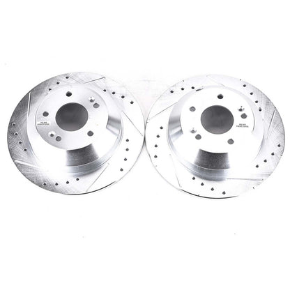 PowerStop Power Stop 2019 Hyundai Santa Fe XL Rear Evolution Drilled & Slotted Rotors - Pair JBR1705XPR