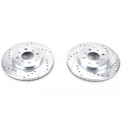 PowerStop Power Stop 15-19 Honda Fit Front Evolution Drilled & Slotted Rotors - Pair JBR1714XPR