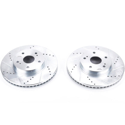 PowerStop Power Stop 15-18 Subaru Legacy Front Evolution Drilled & Slotted Rotors - Pair JBR1717XPR
