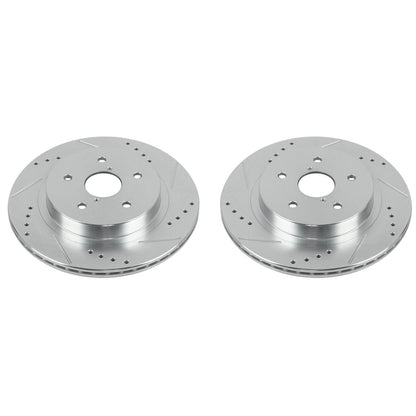 PowerStop Power Stop 15-18 Subaru Legacy Rear Evolution Drilled & Slotted Rotors - Pair JBR1718XPR