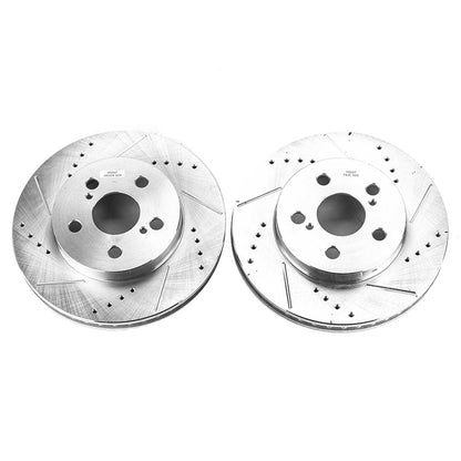 PowerStop Power Stop 16-19 Toyota Prius Front Evolution Drilled & Slotted Rotors - Pair JBR1744XPR