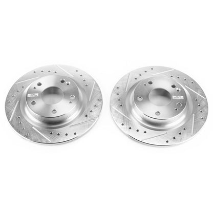 PowerStop Power Stop 17-18 Honda Civic Si Rear Evolution Drilled & Slotted Rotors - Pair JBR1747XPR
