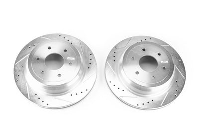 PowerStop Power Stop 16-18 Nissan Titan XD Rear Evolution Drilled & Slotted Rotors - Pair JBR1755XPR