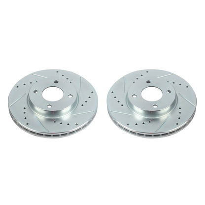 Power Stop 18-19 Nissan Kicks Front Evolution Drilled & Slotted Rotors - Pair JBR1765XPR