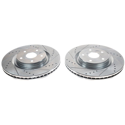 PowerStop Power Stop 19-21 Subaru Forester Front Evolution Drilled & Slotted Rotors - Pair JBR1787XPR