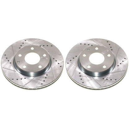 PowerStop Power Stop 19-23 Mazda 3 Front Drilled & Slotted Rotor (Pair) JBR1915XPR