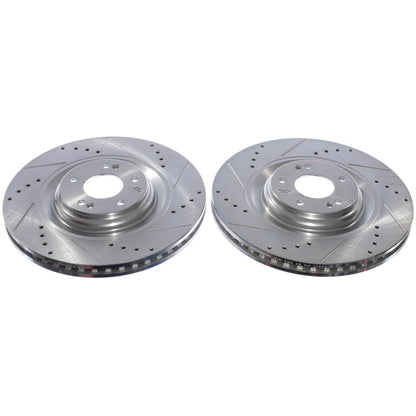 PowerStop Power Stop 22-23 Hyundai Elantra N Front Drilled & Slotted Rotor (Pair) JBR1936XPR