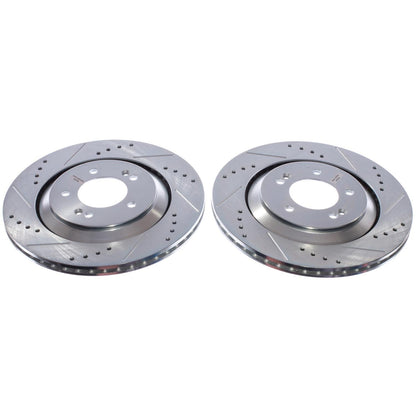 PowerStop Power Stop 22-23 Hyundai Elantra N Rear Drilled & Slotted Rotor (Pair) JBR1937XPR