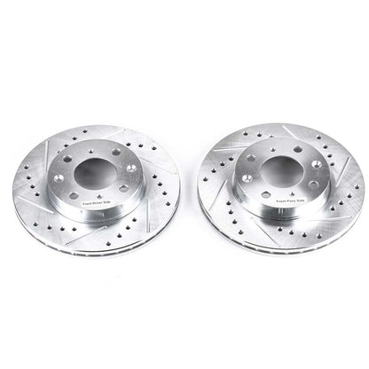 PowerStop Power Stop 88-91 Honda Civic Front Evolution Drilled & Slotted Rotors - Pair JBR304XPR