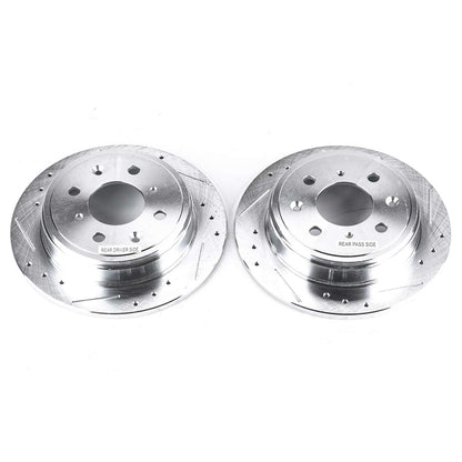 PowerStop Power Stop 90-01 Acura Integra Rear Evolution Drilled & Slotted Rotors - Pair JBR308XPR