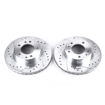 PowerStop Power Stop 86-91 Mazda RX-7 Front Evolution Drilled & Slotted Rotors - Pair JBR381XPR