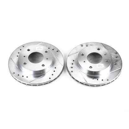 PowerStop Power Stop 89-96 Nissan 240SX Front Evolution Drilled & Slotted Rotors - Pair JBR502XPR