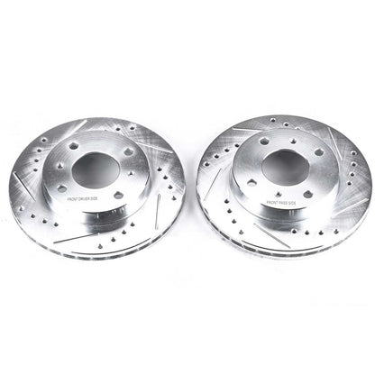 PowerStop Power Stop 91-96 Infiniti G20 Front Evolution Drilled & Slotted Rotors - Pair JBR503XPR