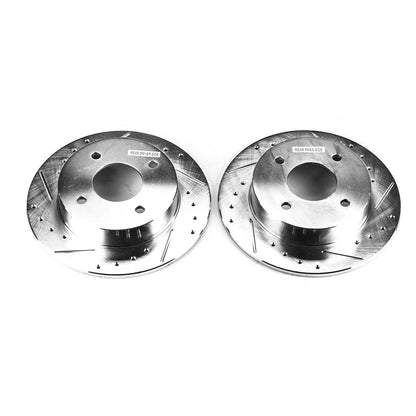 PowerStop Power Stop 89-98 Nissan 240SX Rear Evolution Drilled & Slotted Rotors - Pair JBR504XPR