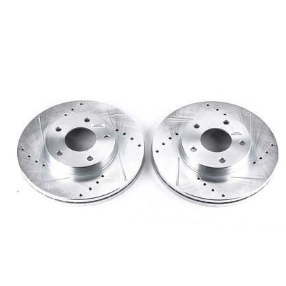 PowerStop Power Stop 89-90 Nissan 300ZX Front Evolution Drilled & Slotted Rotors - Pair JBR508XPR