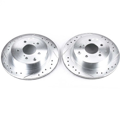 PowerStop Power Stop 89-96 Nissan 300ZX Rear Evolution Drilled & Slotted Rotors - Pair JBR509XPR
