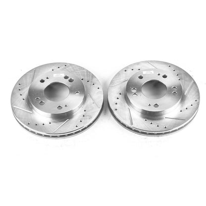 PowerStop Power Stop 95-05 Chrysler Sebring Front Evolution Drilled & Slotted Rotors - Pair JBR518XPR