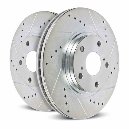 PowerStop Power Stop 1997 Acura CL Front Evolution Drilled & Slotted Rotors - Pair JBR524XPR