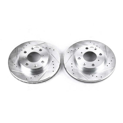 PowerStop Power Stop 90-00 Honda Civic Front Evolution Drilled & Slotted Rotors - Pair JBR525XPR