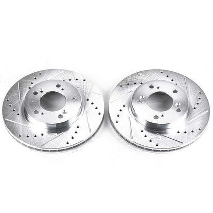 PowerStop Power Stop 97-98 Acura Integra Front Evolution Drilled & Slotted Rotors - Pair JBR528XPR