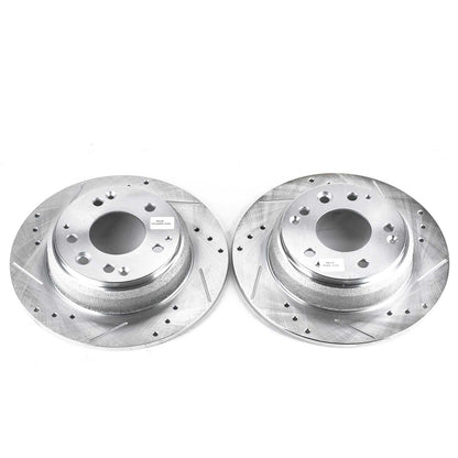 PowerStop Power Stop 91-95 Acura Legend Rear Evolution Drilled & Slotted Rotors - Pair JBR529XPR