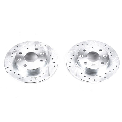 PowerStop Power Stop 90-93 Mazda Miata Rear Evolution Drilled & Slotted Rotors - Pair JBR544XPR