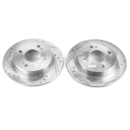 PowerStop Power Stop 91-96 Infiniti G20 Rear Evolution Drilled & Slotted Rotors - Pair JBR553XPR