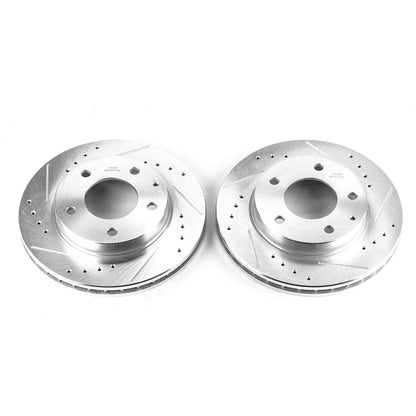 PowerStop Power Stop 93-97 Ford Probe Front Evolution Drilled & Slotted Rotors - Pair JBR577XPR