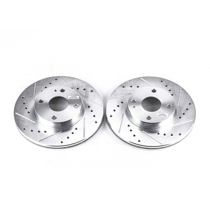 PowerStop Power Stop 94-97 Mazda Miata Front Evolution Drilled & Slotted Rotors - Pair JBR579XPR