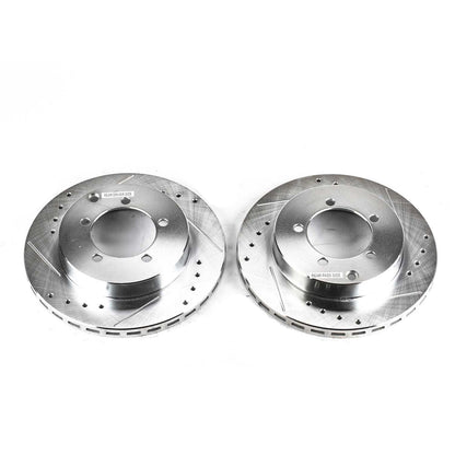 PowerStop Power Stop 91-93 Dodge Stealth Rear Evolution Drilled & Slotted Rotors - Pair JBR585XPR