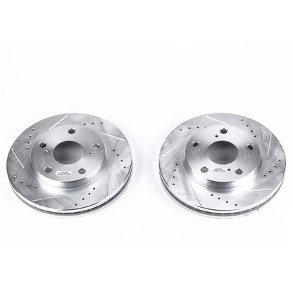 PowerStop Power Stop 92-01 Toyota Camry Front Evolution Drilled & Slotted Rotors - Pair JBR711XPR