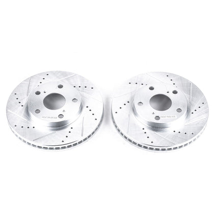 PowerStop Power Stop 92-01 Lexus ES300 Front Evolution Drilled & Slotted Rotors - Pair JBR712XPR