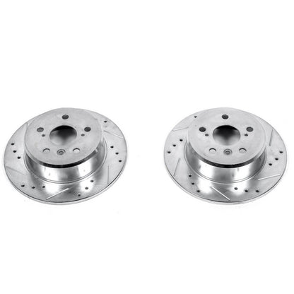 PowerStop Power Stop 92-96 Lexus ES300 Rear Evolution Drilled & Slotted Rotors - Pair JBR713XPR