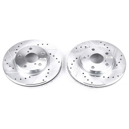 PowerStop Power Stop 92-98 Lexus SC300 Front Evolution Drilled & Slotted Rotors - Pair JBR714XPR