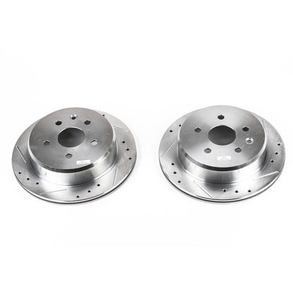 PowerStop Power Stop 92-98 Lexus SC300 Rear Evolution Drilled & Slotted Rotors - Pair JBR715XPR