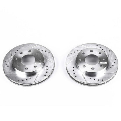 PowerStop Power Stop 91-93 Eagle GTX Front Evolution Drilled & Slotted Rotors - Pair JBR722XPR