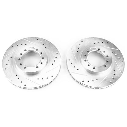 PowerStop Power Stop 91-96 Mitsubishi Montero Front Evolution Drilled & Slotted Rotors - Pair JBR723XPR