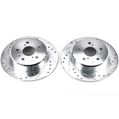 PowerStop Power Stop 99-03 Lexus RX300 Rear Evolution Drilled & Slotted Rotors - Pair JBR738XPR