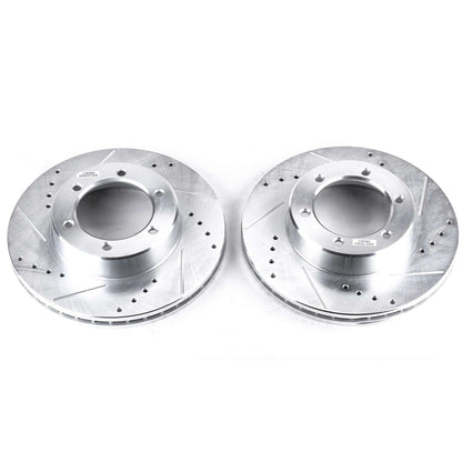 PowerStop Power Stop 91-96 Toyota 4Runner Front Evolution Drilled & Slotted Rotors - Pair JBR740XPR
