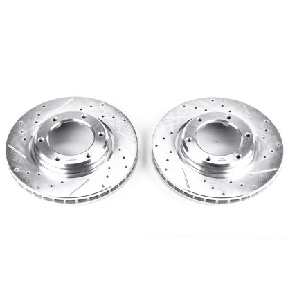 PowerStop Power Stop 96-97 Lexus LX450 Front Evolution Drilled & Slotted Rotors - Pair JBR742XPR
