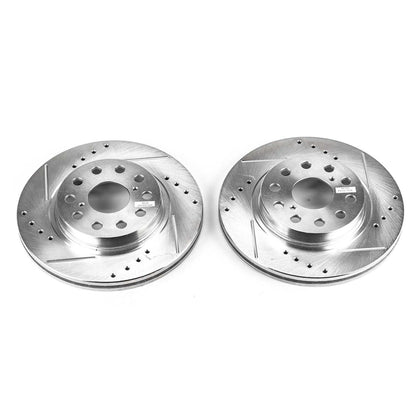 PowerStop Power Stop 92-95 Toyota MR2 Rear Evolution Drilled & Slotted Rotors - Pair JBR745XPR